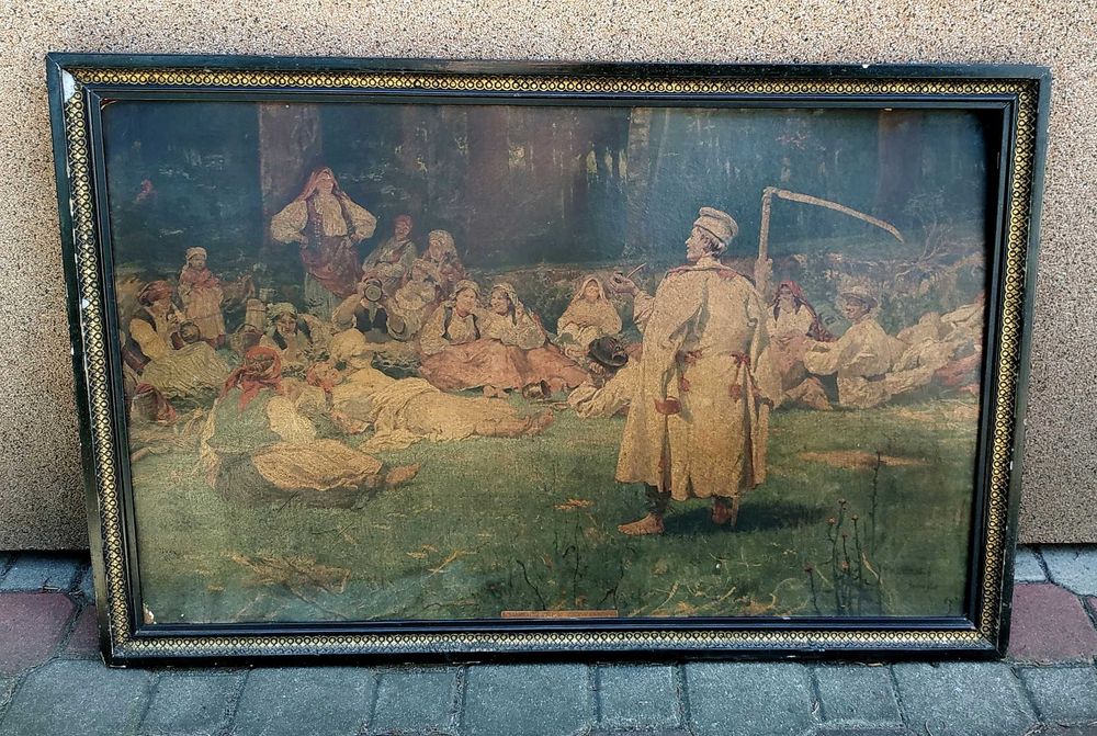 Duży obraz Wincenty WODZINOWSKI  STARY OLEDRUK obraz reprodukcja