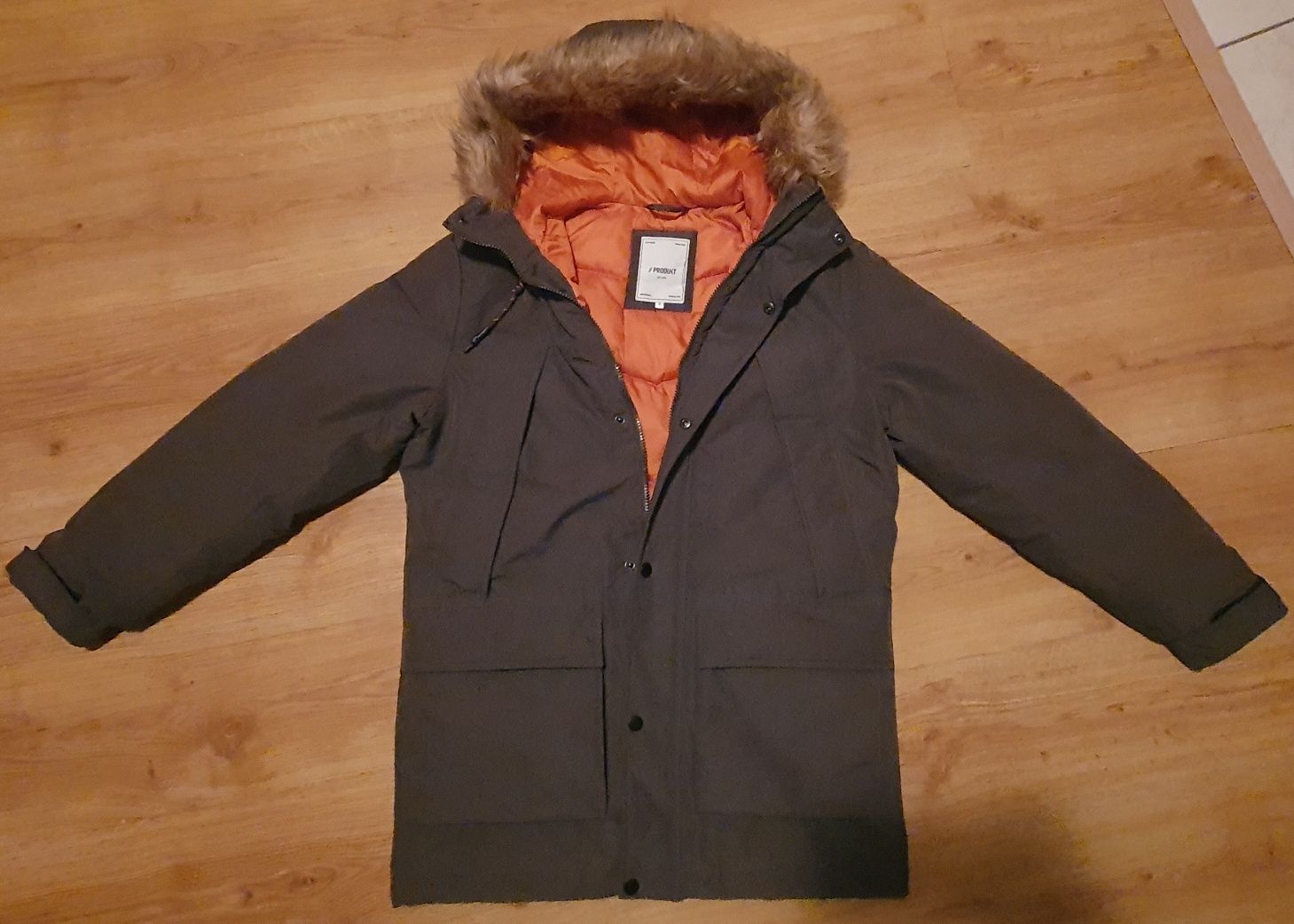 Kurtka zimowa by Jack & Jones, zielona, rozmiar S. Prosty fason.