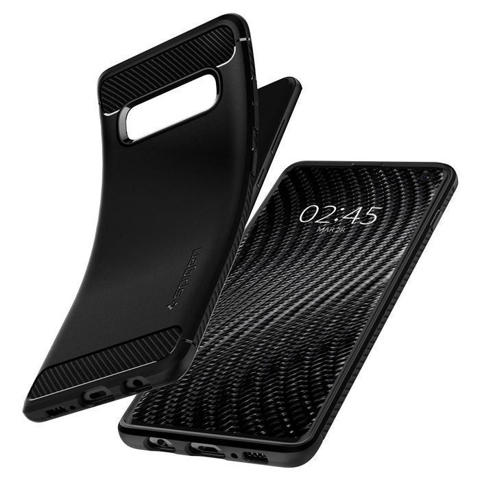 Etui Ochronne Spigen Rugged Armor do Galaxy S10, Matowa Czarna