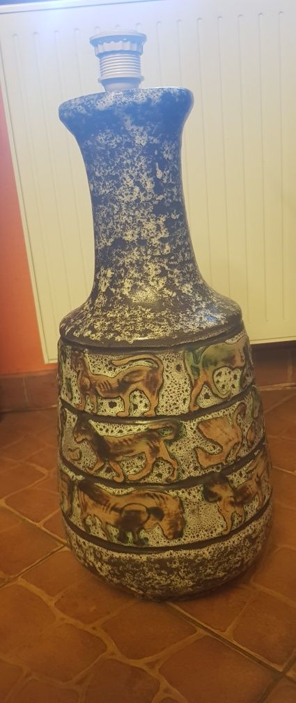 Lampa wazon etniczny ceramiczny