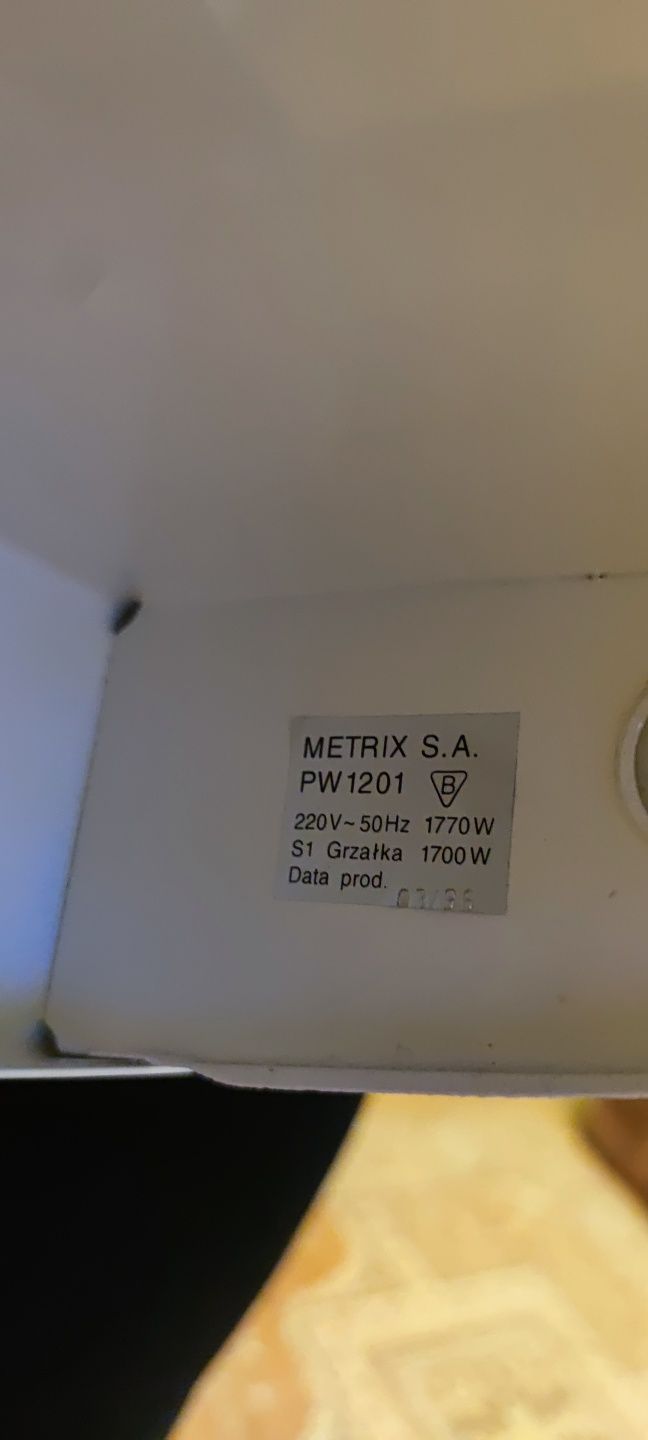 Sprzedam prasownicę domową METRIX PW 1201 – 1770 W, 16 kg
