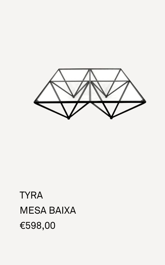 Mesa vidro Area Store modelo Tyra