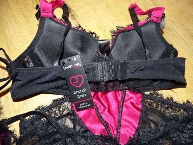 Lovehoney gorset + stringi nowe piękne M