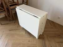 Ikea NORDEN Stół z opuszczanym blatem, biały, 26/89/152x80 cm