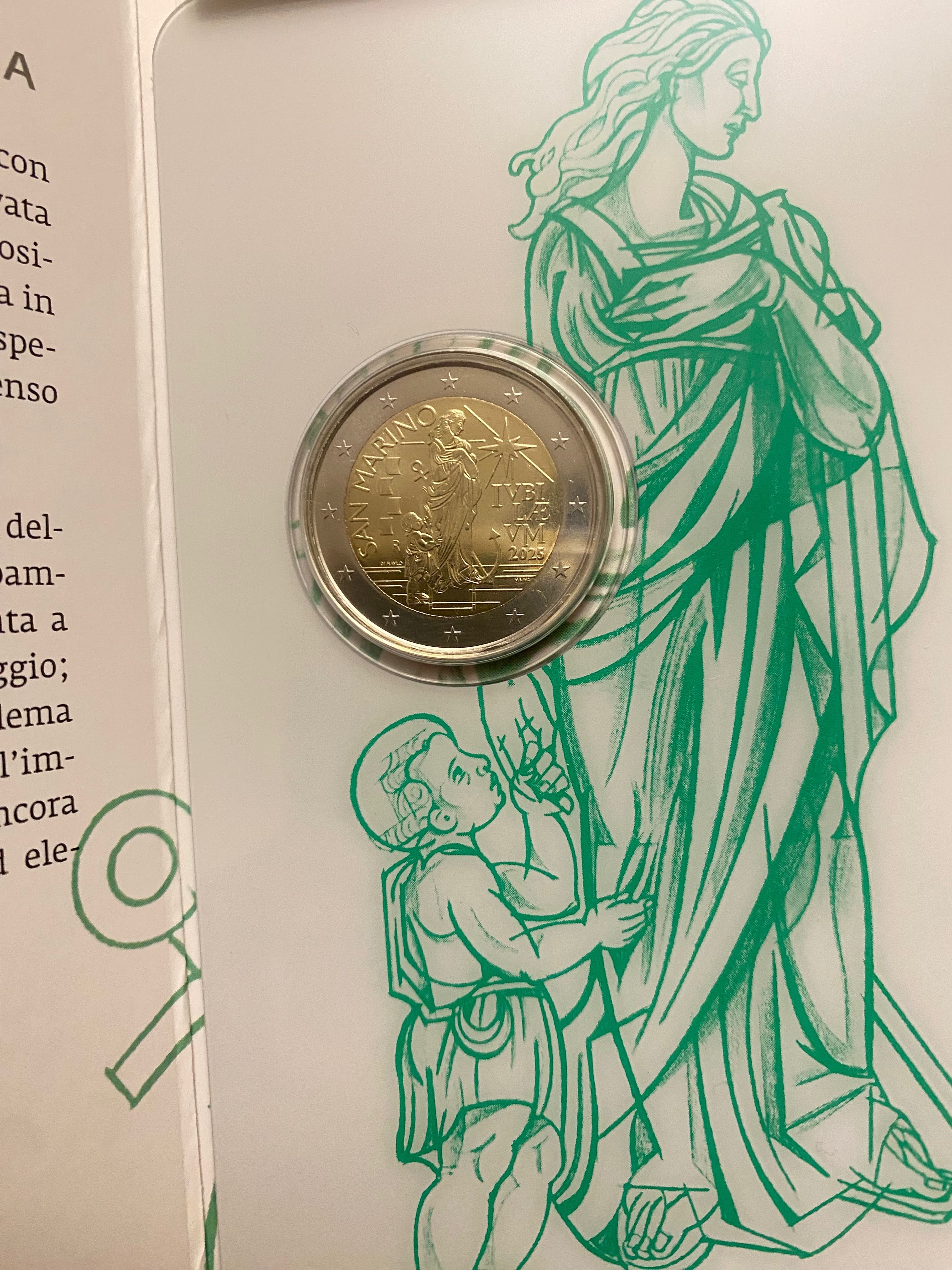 Moeda 2€ comemorativa San Marino 2025 Giubileo