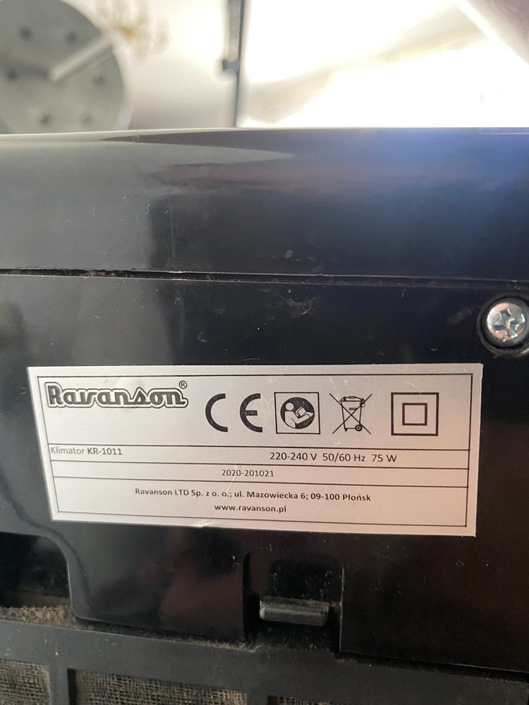 Klimatyzator z nawilżaczem! Ravanson KR-1011 *Stan BDB zamiast Wiatrak