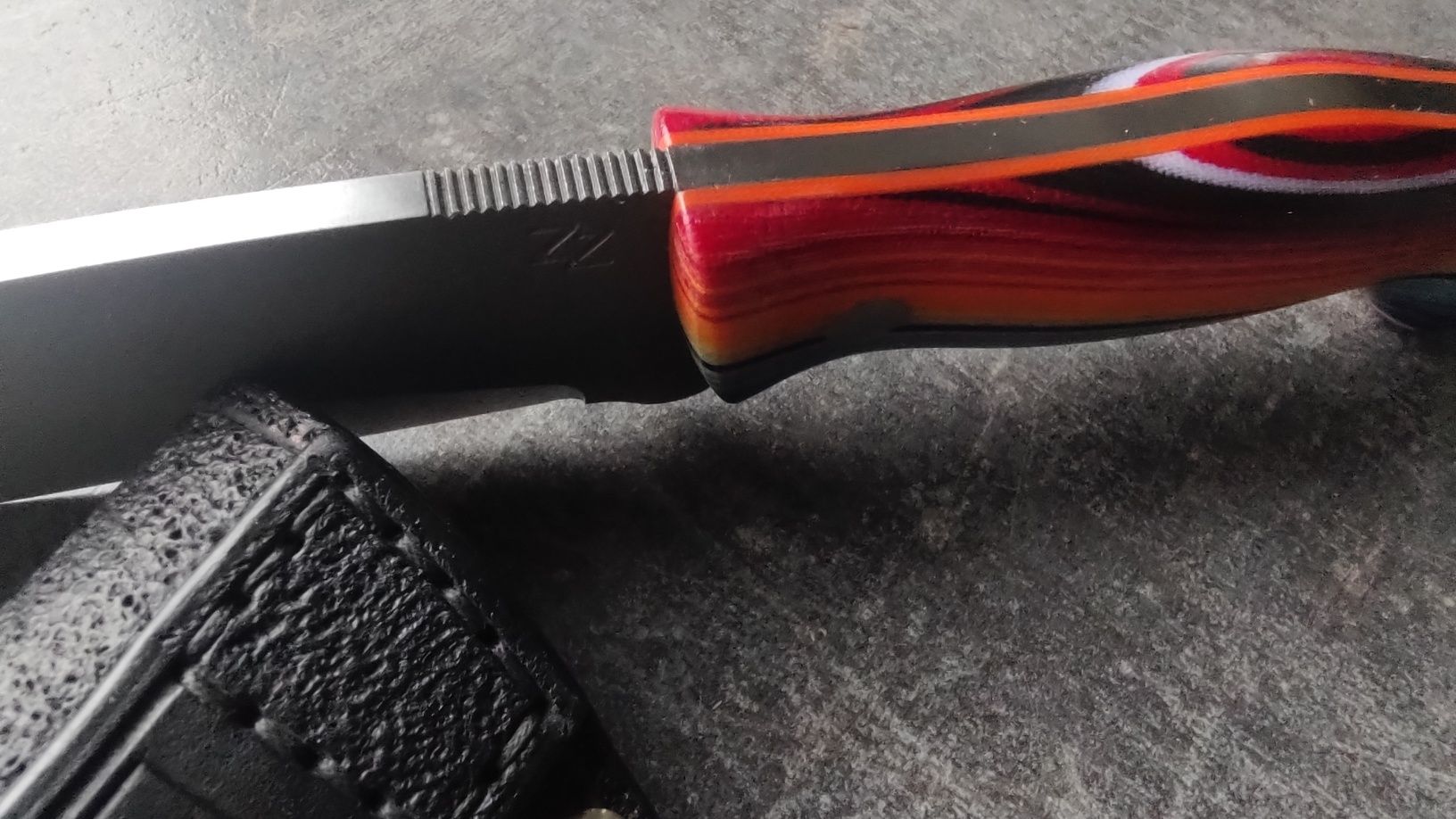 Nóż ZZ Custom Knives. Rising-Sleipner. G10, Micarta