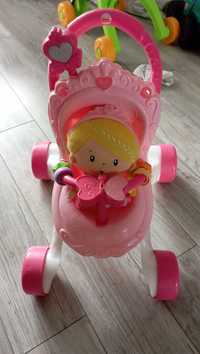 Fisher Price wózek z lalką i dźwiękiem