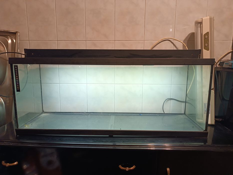 Aquário 1.00 metro comprimento, 40 altura, 30 largura usado +móvel +lu