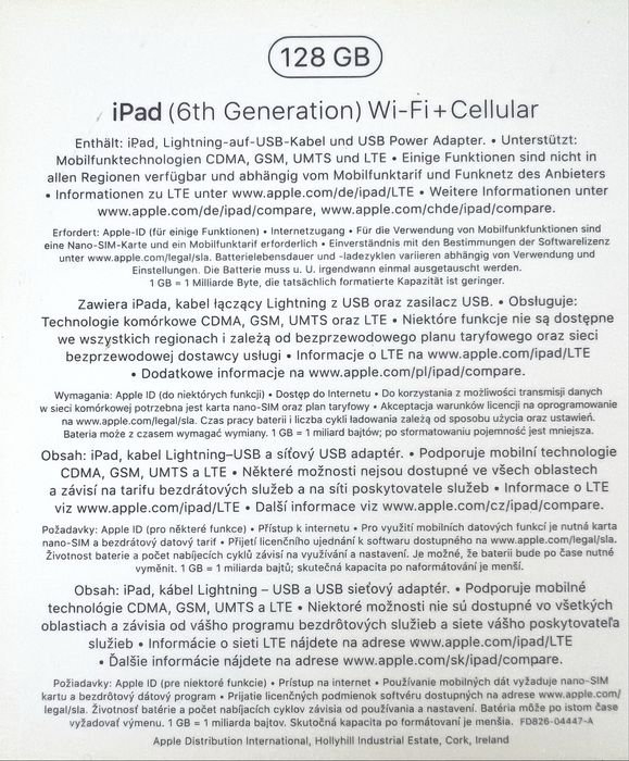 iPad 6. generacja 128 GB Wi-Fi + Cellular + Etui z klawiaturą
