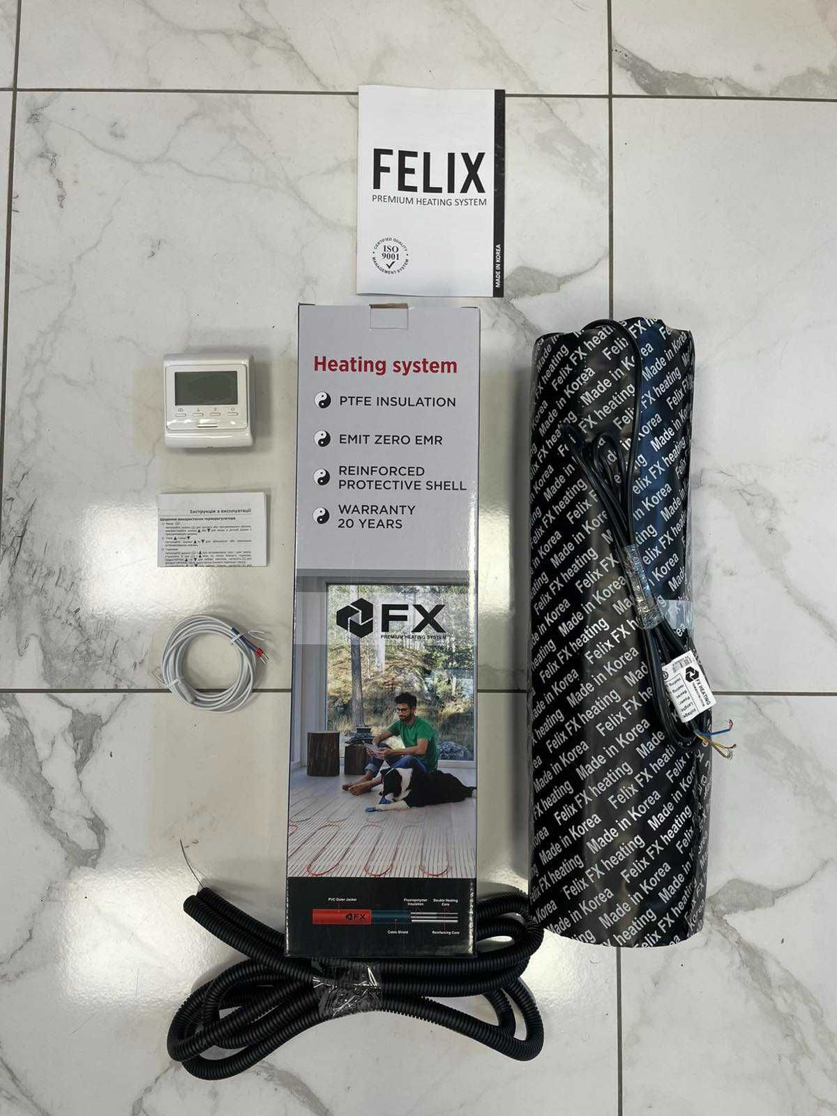 Електрична тепла підлога під плитку Felix 6 м2, 900 Вт і програматор.