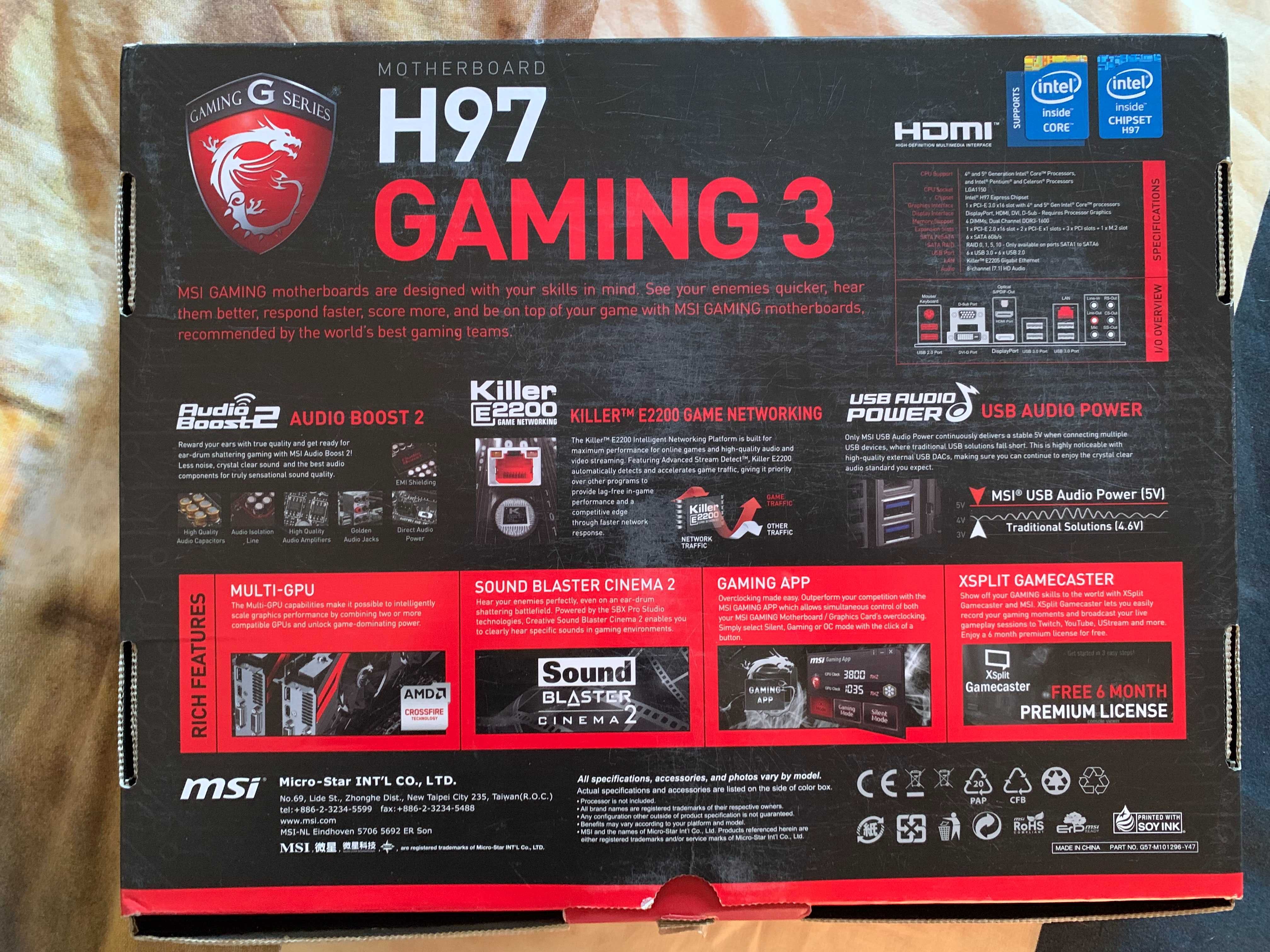 Motherboard MSI H97-GAMING 3