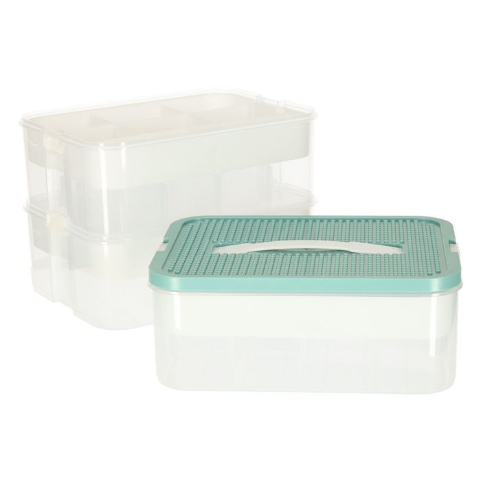 Pudełko na Zabawki Pojemnik Plastikowy 3 Piętrowy Organizer