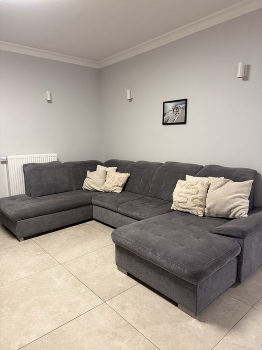 Szary duży narożnik