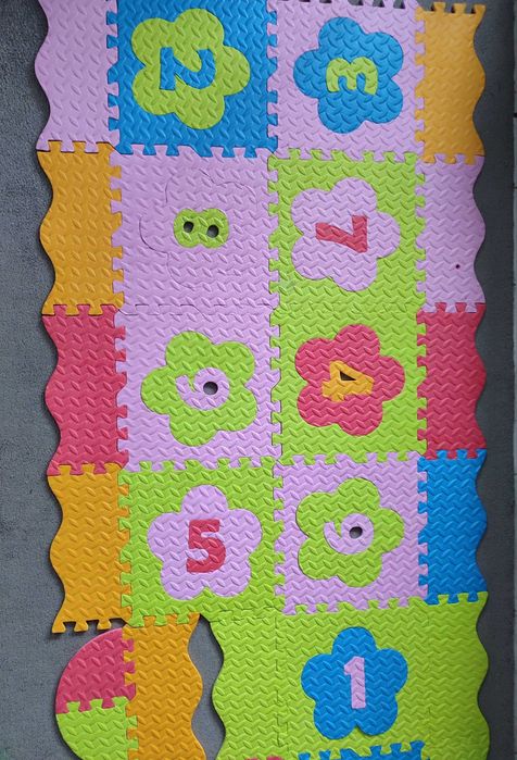 Коврик пазли термо кольоровий з цифрами