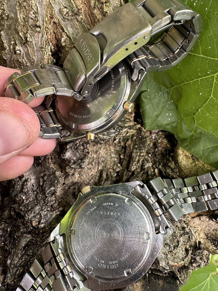 3 x zegarek Seiko w tym titanium chronograph - uszkodzone