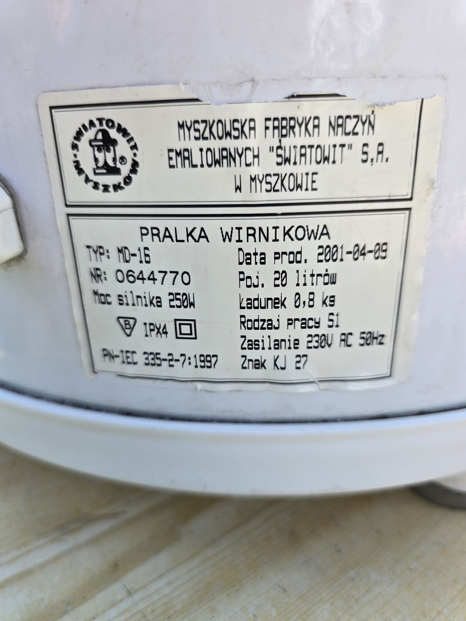 Pralka Frania PRL Model: MD-16 sprawna
