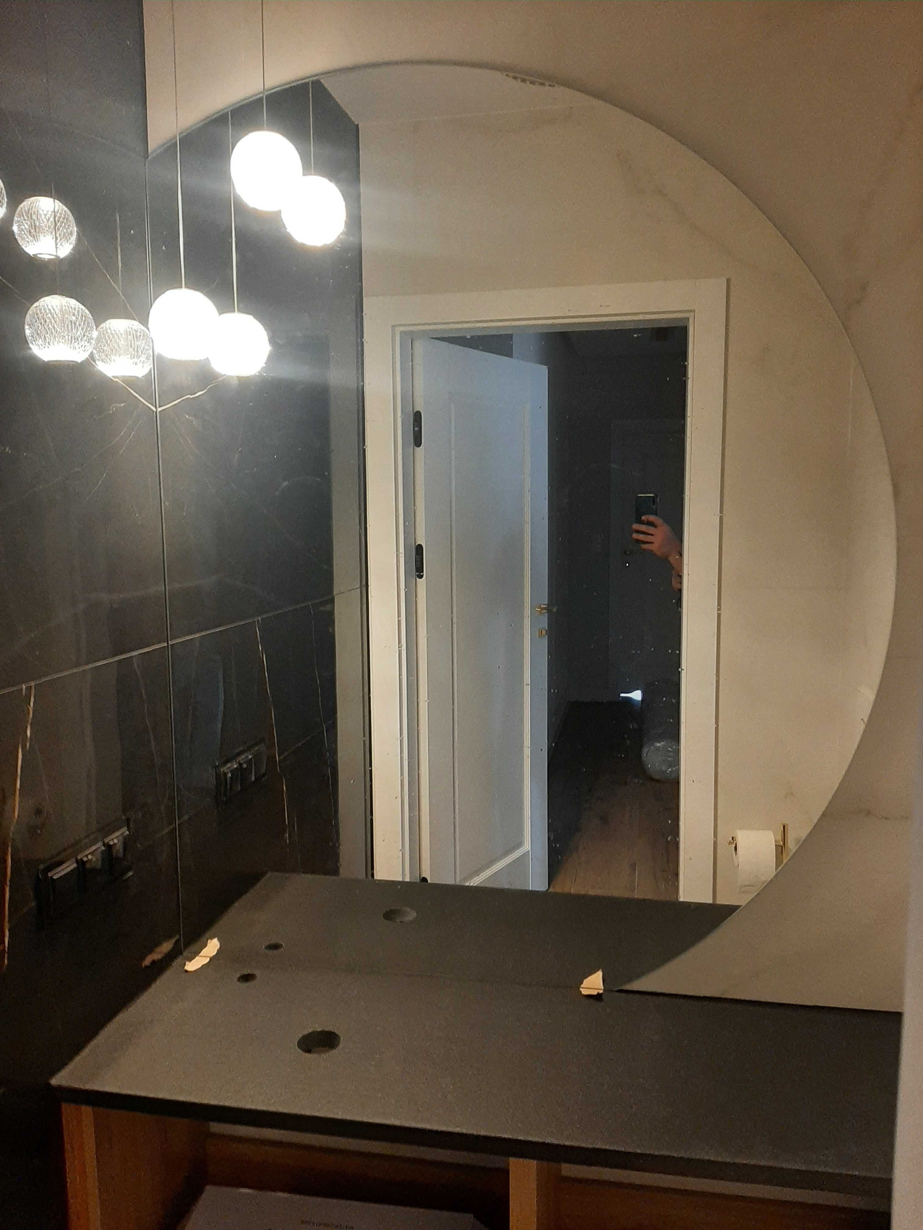 Lustra lustro na wymiar do łazienki przedpokoju, lacobel, lakobel
