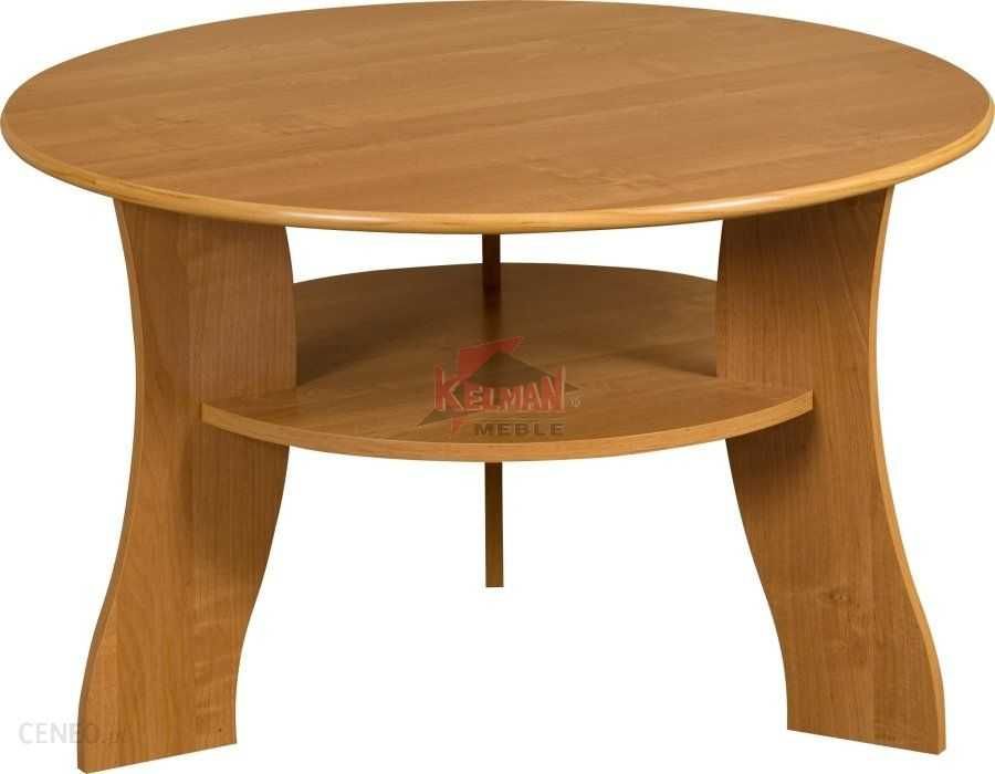 Okrągły stolik kawowy stół ława z półką 85.5 cm
