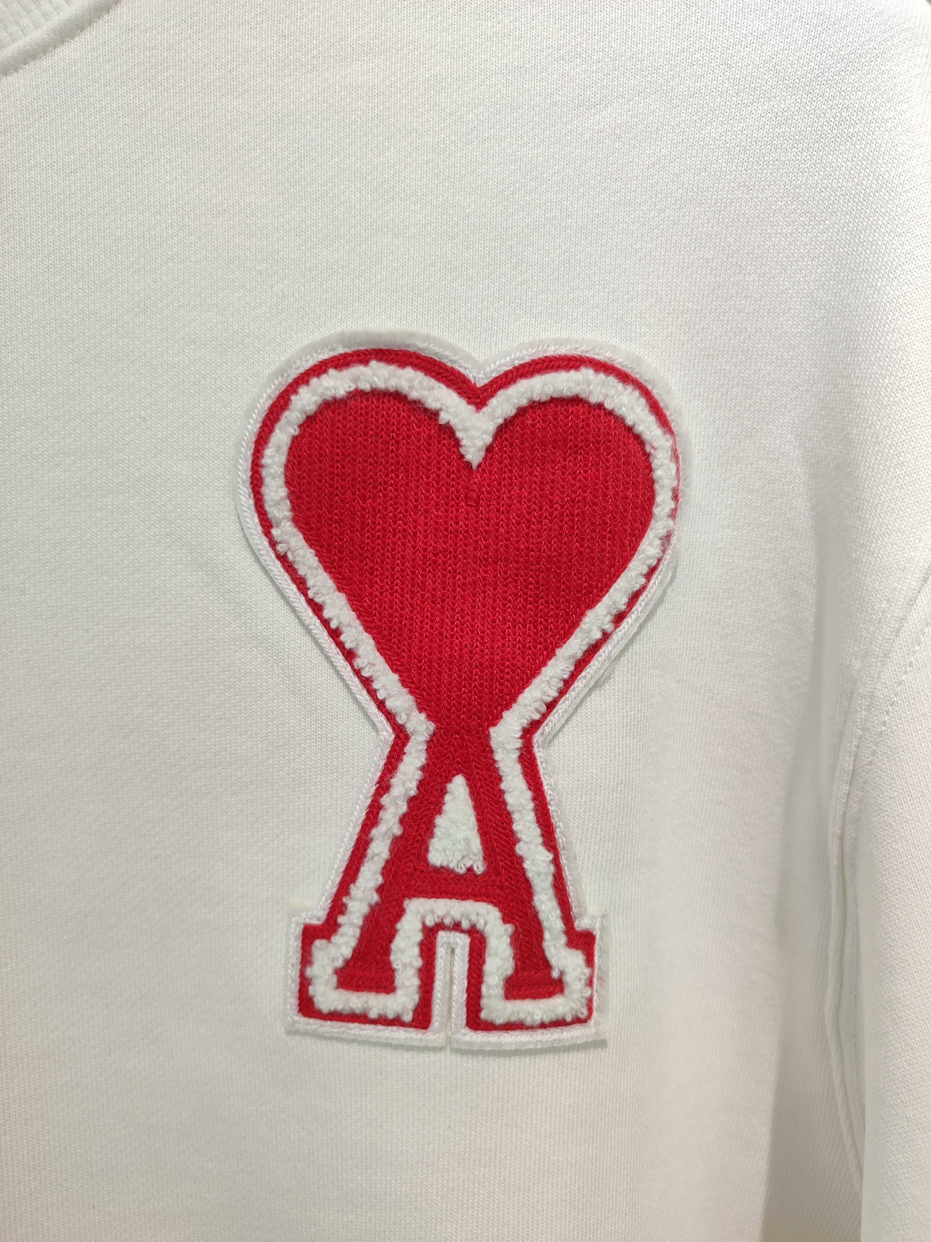 Світшот AMI Paris oversize Ami de Coeur patch sweatshirt White