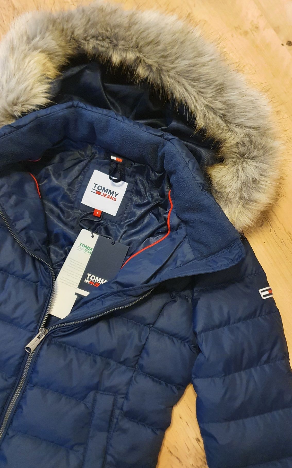 Tommy hilfiger tommy jeans kurtka zimowa kurtka damska rozmiar S