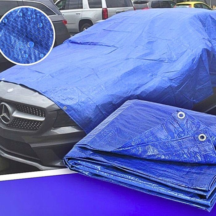 Plandeka plandeki 4x4m niebieska wzmacniana oczka