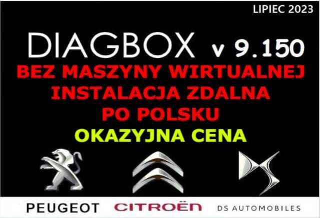 DiagBox 9.150 PL Bez maszyny wirtualnej! instalacja zdalna!