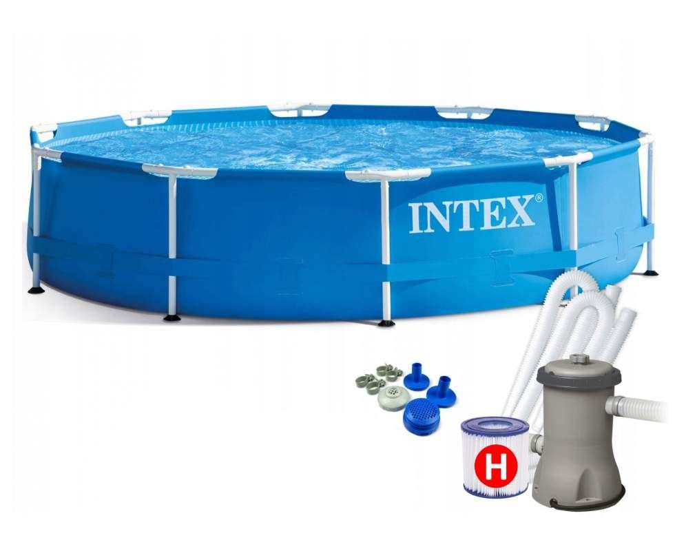 Каркасный бассейн Интекс Intex круглый прямоугольный фильтр насос