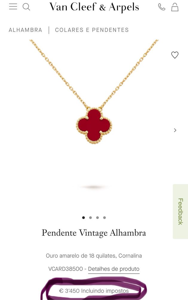 Colar novo da Van cleef