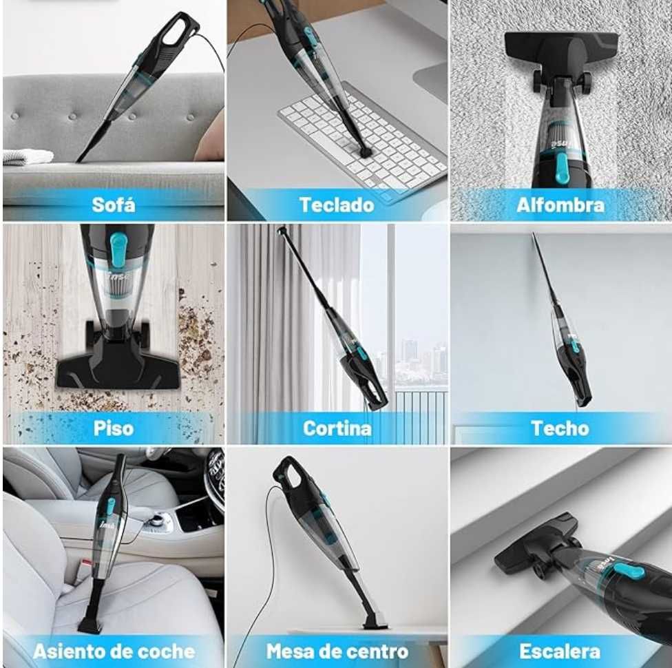 Aspirador vertical com cabo 2 em 1