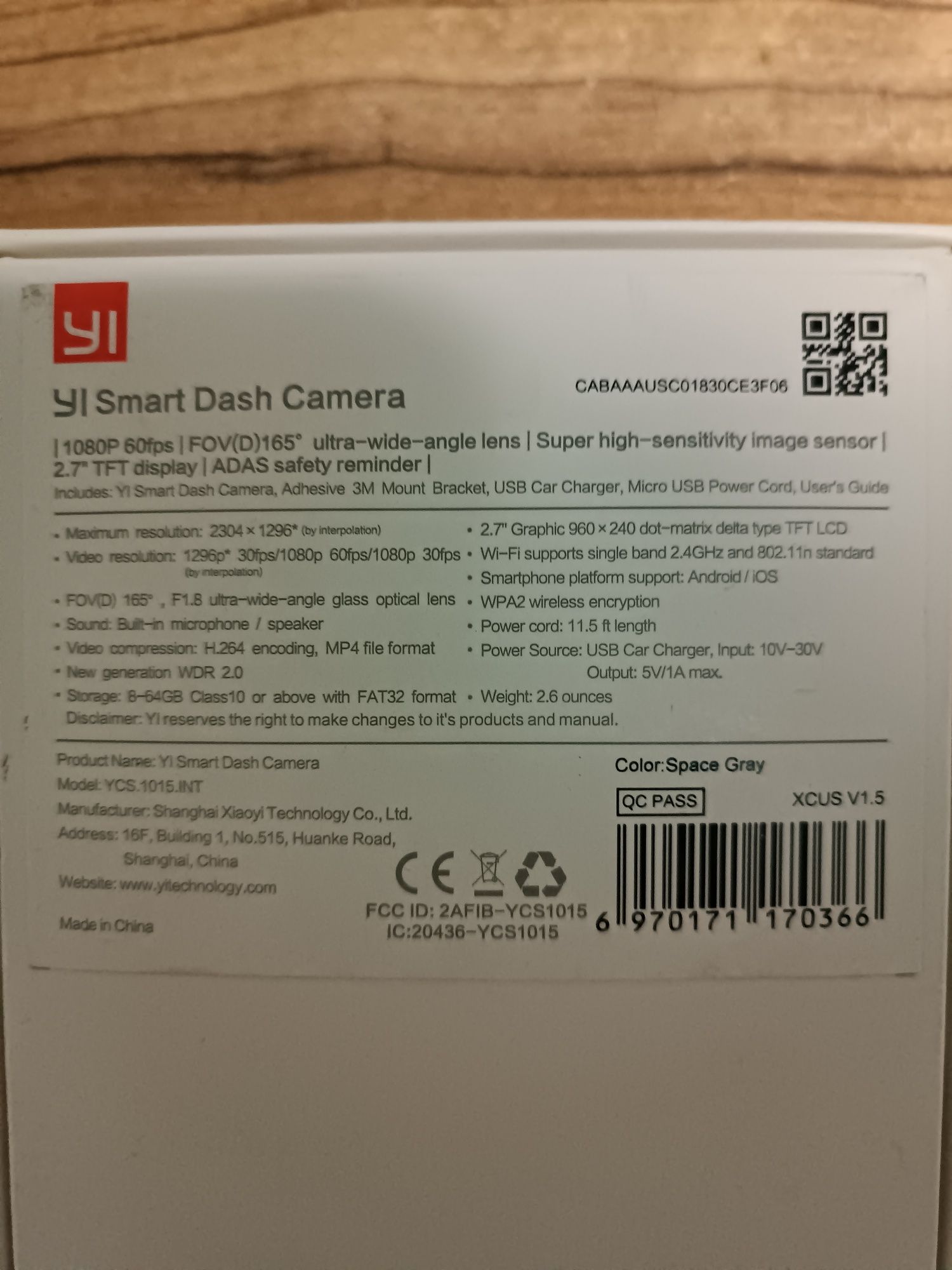 Авторегистратор YI Smart Dash Camera