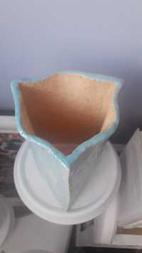 Ręcznie robiona ceramika wazon osłonka błękit