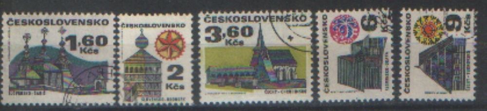 Znaczki Czechosłowacja Mi 1928 - 33, 87 - 91 kas 1970/71