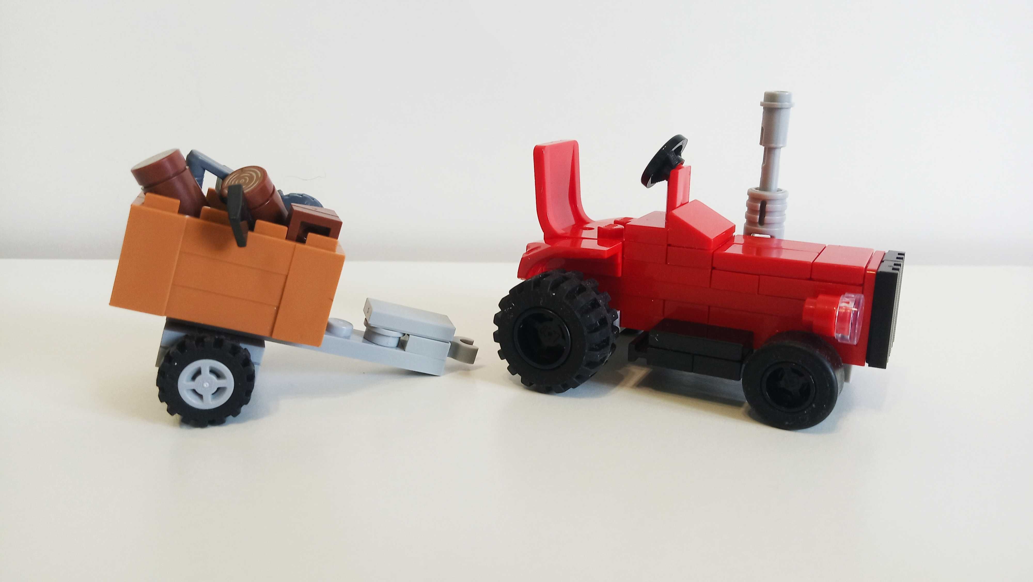 Lego Moc traktor ursus c330 z przyczepą z drewnem