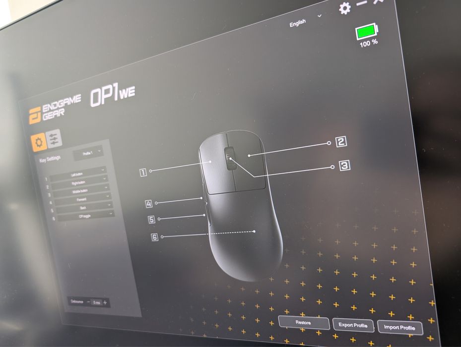 Endgame OP1we низька затримка, ідеальна збірка, 58g / mouse мишка