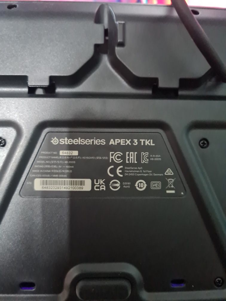 Steelseries apex 3 TKL