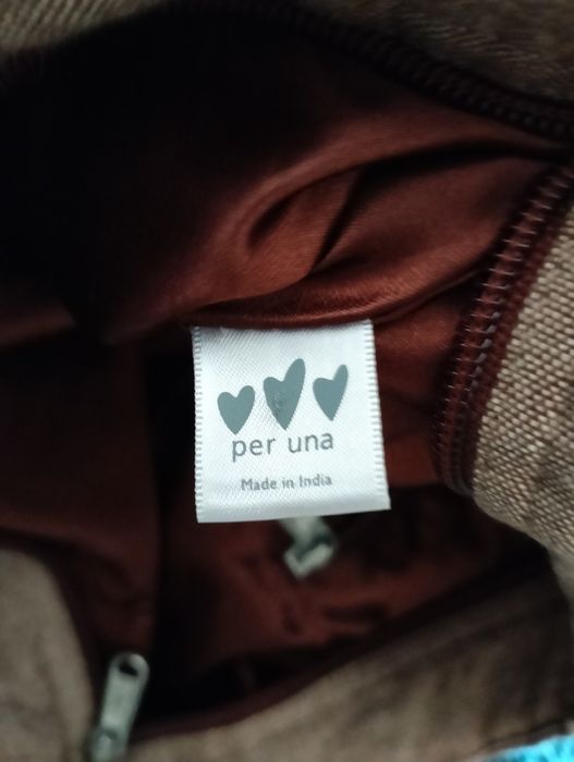 Haftowana torebka - rękodzieło; Per Una; 26 x 31 x 11cm