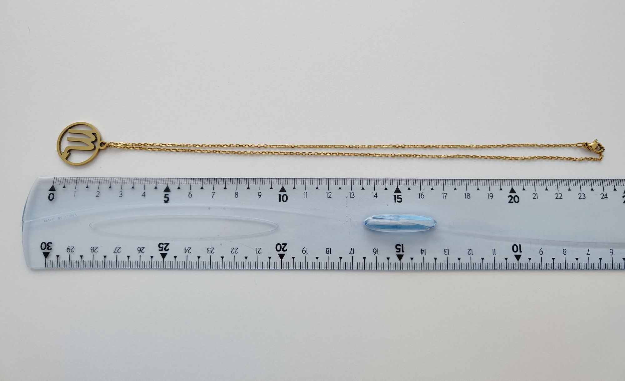 Naszyjnik łańcuszek stal nierdzewna złota znak zodiaku skorpion 45 cm