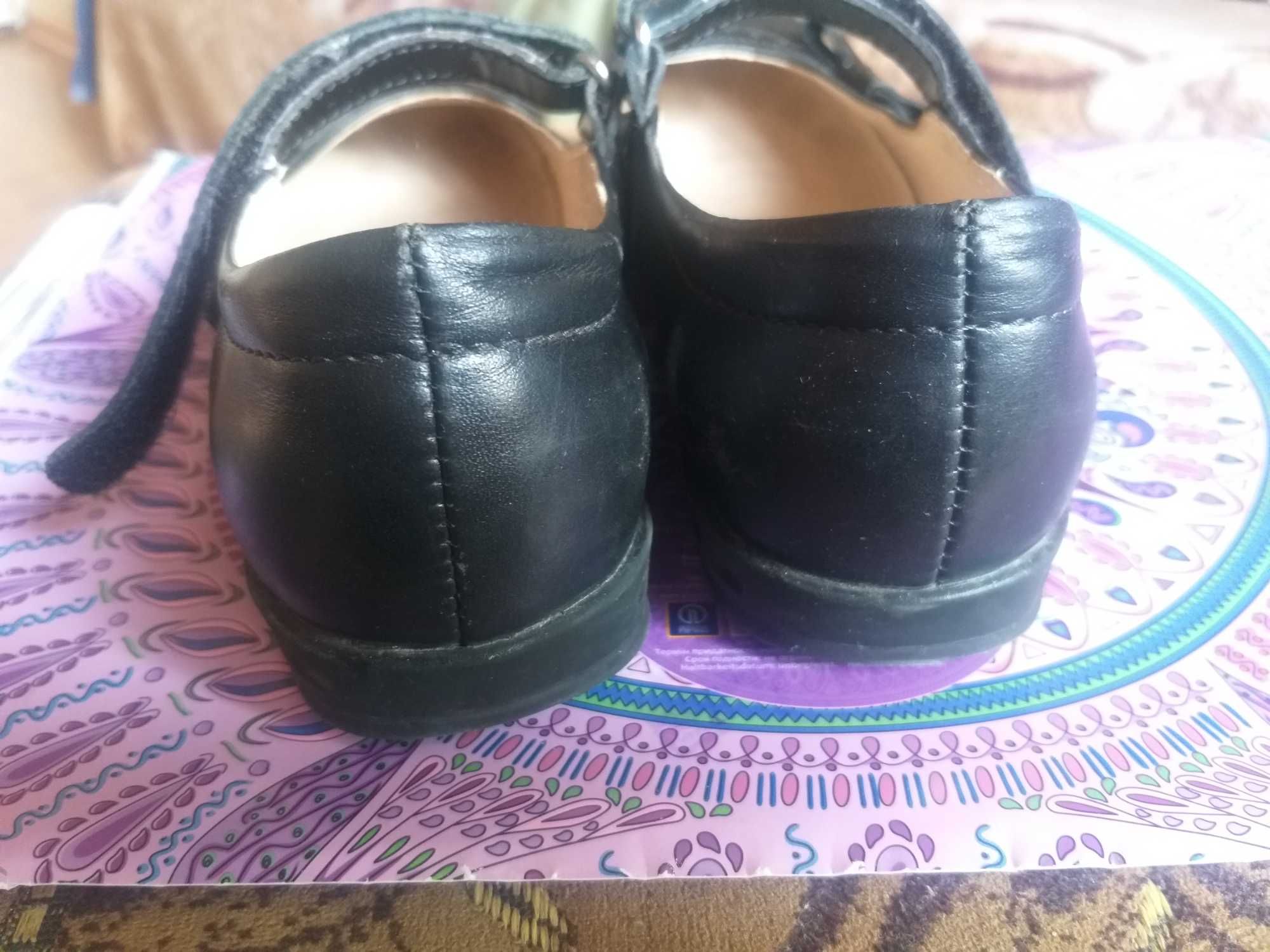 Туфли кожаные черные Lapsi в хорошем состоянии