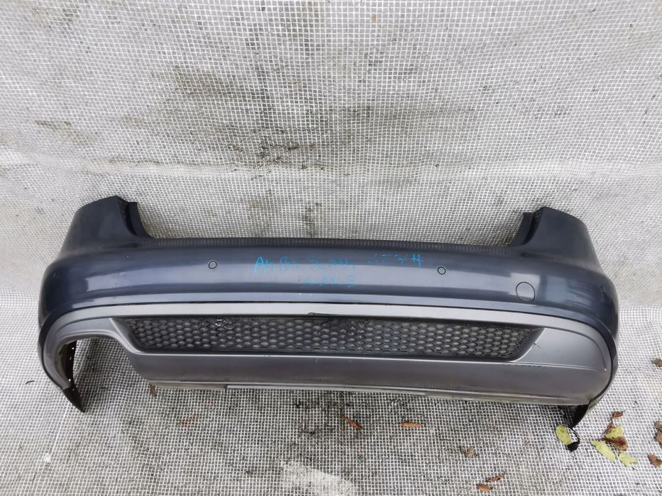 AUDI A4 B8 8K0 08-12 SEDAN S-LINE ZDERZAK TYLNY TYŁ PDC LZ7H METEOR GRAU