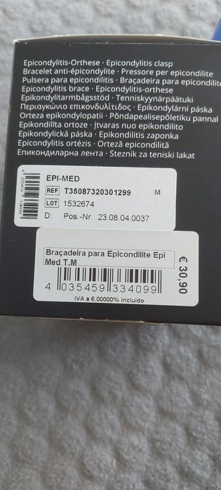 EPIMED  Braçadeira Epicondilite tam.M