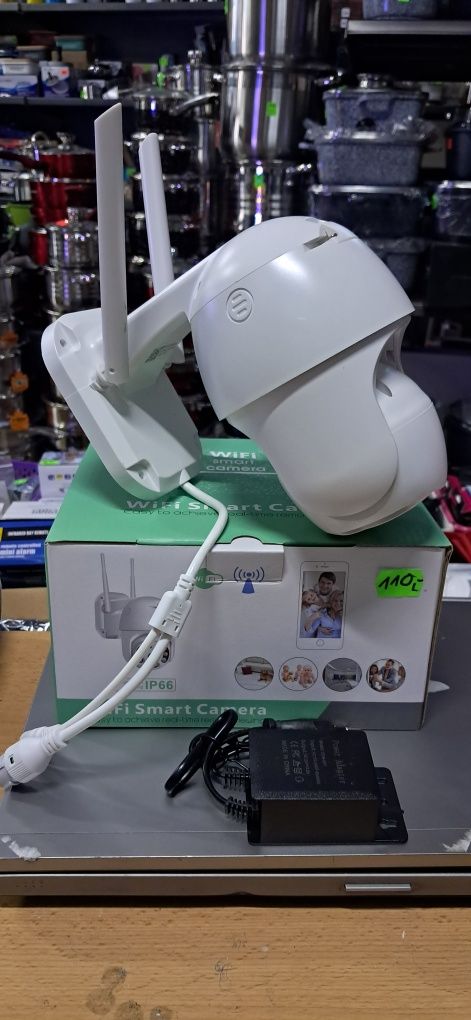 Kamera obrotowa IP WiFi detekcja ruchu nagrywanie obrazu odbiór audio