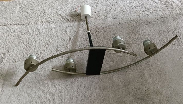 lampa sufitowa wisząca żyrandol PRL stara stary