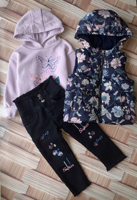 Одяг для дівчинки на 1-2роки сукня, джинсовка, ромпер, реглан