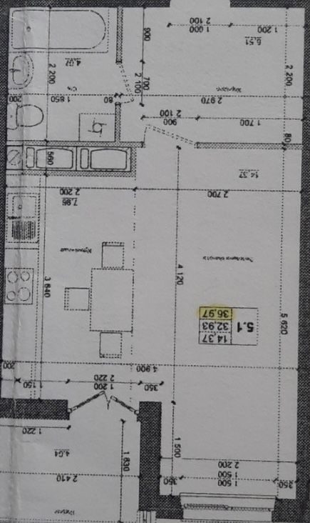 1к квартира 37м2, Петлюри 28, будинок зданий.