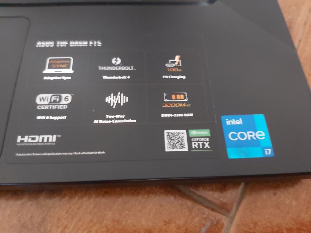 Asus TUF F15 intel i7
