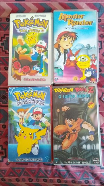 Cassetes Pokémon, dragon ball e Monster rancher