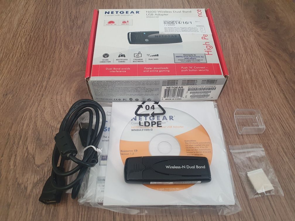 Adapter WiFi- USB - Netgear N600 - Dual Band (2.4 i 5GHz)