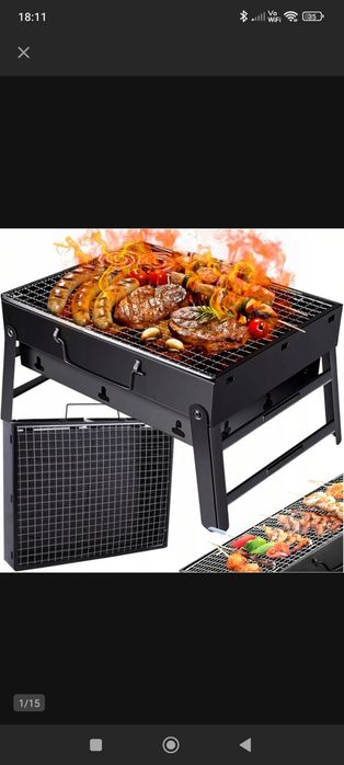Grill turystyczny nowy 43cm/23cm
