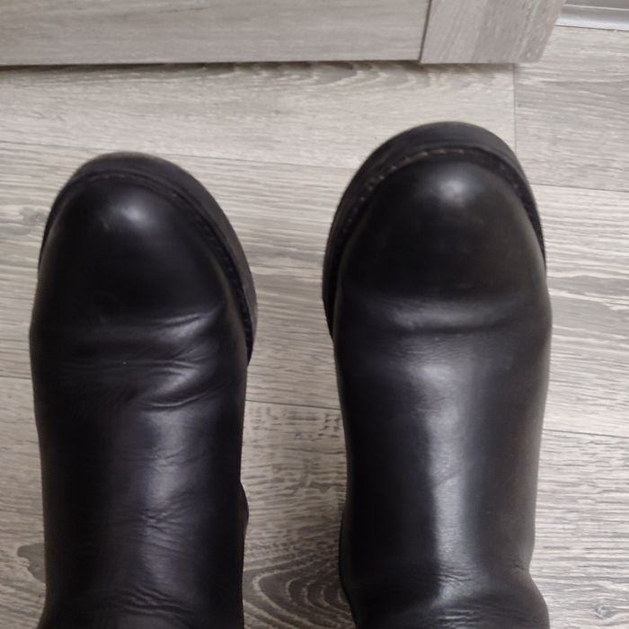 Зимние сапоги кожаные